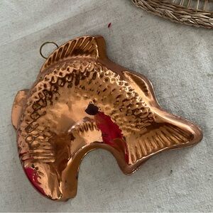 Benjamin & Medwin Copper Fish Cake Jello Mold Pan Kitchen Wall Decor Vintage
